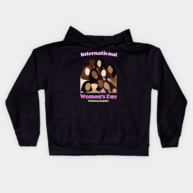 International women's day Kids Hoodie by ZIID ETERNITY